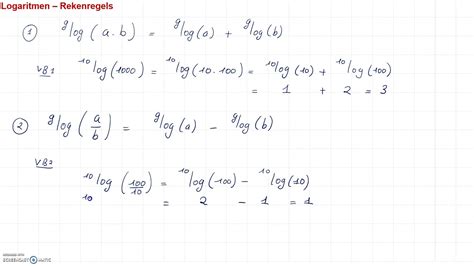 Logaritmische Functies Rekenregels Youtube