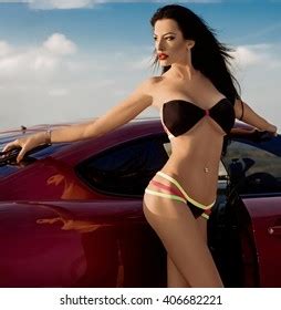 Sexy Bikini Woman Posing Beach Stock Photo Edit Now