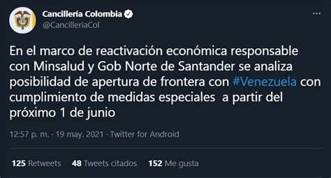 Colombia Podría Reabrir La Frontera Con Venezuela Desde El Próximo Mes