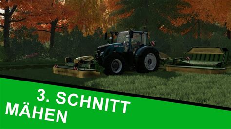 3 Schnitt mähen Fendt 724 Vario Krone Schmetterling LS22 Landersum