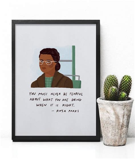 Rosa Parks Quote Poster Quote Poster Quote Print Quote Wall | Etsy