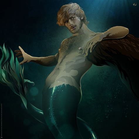 The mesmerizing Merman | Mermaids and mermen, Art, Male art