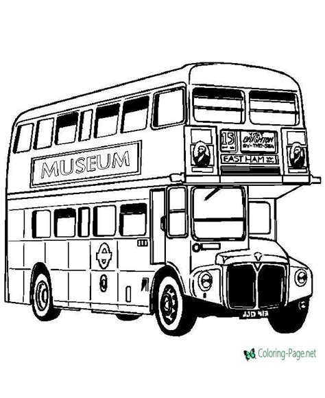 Double Decker Bus Coloring Page