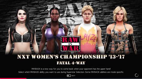 Wwe 2k19 Fatal Four Way Match Youtube