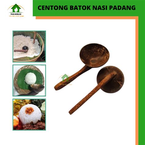 Jual Tokopadaberkah Centong Batok Kelapa Panjang Cetakan Nasi Padang