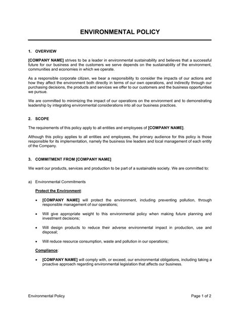 Business Policy Policy Document Template Laptrinhx News