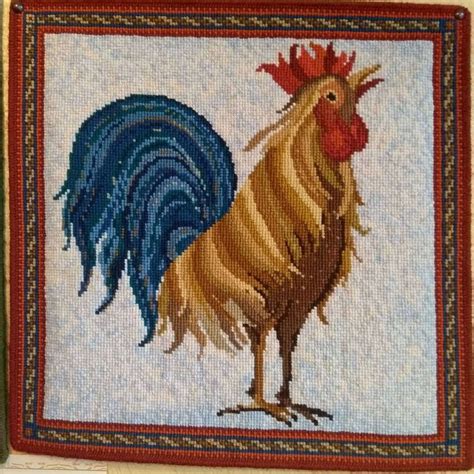 Cockerel Tapestry Cushion Kit Cockerel Tapestry Kit Charted Tapestry