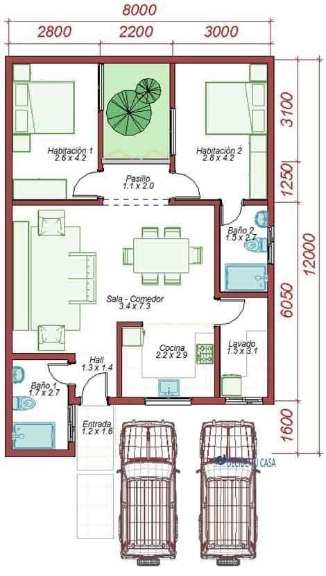 Planos De Casas Con Patio DECIDE TU CASA Planos De Casas Planos De