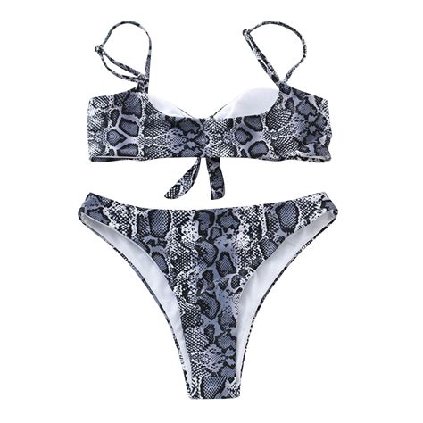 OAVQHLG3B Womens Swimsuit Fashion Leopard Print Sexy Sling Split Bikini Swimsuit Walmart