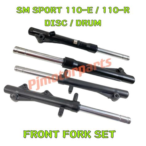 SM SPORT 110 E DRUM 110 R DISC BLACK FRONT FORK ASSY DEPAN BATANG