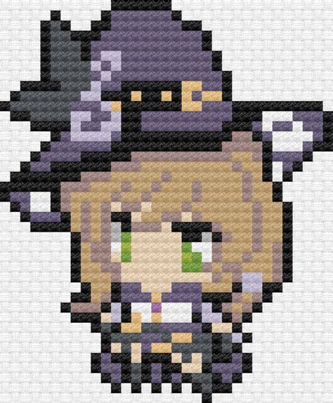 Genshin Impact Lisa Chibi Cross Stitch Pattern Etsy Cross Stitch