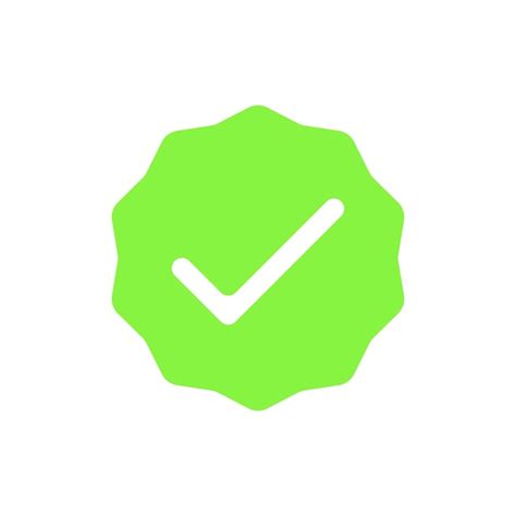 El Icono Verificado Marca De Comprobación Vector Vector Premium