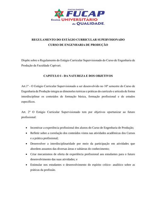 PDF REGULAMENTO DO ESTÁGIO CURRICULAR avaliação 1º Para o