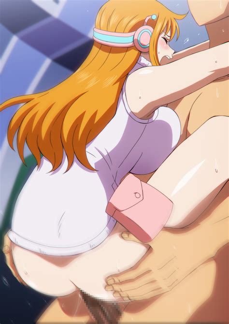 Hara Harayutaka Nami One Piece Nami One Piece Egghead One Piece Ass Grab Highres
