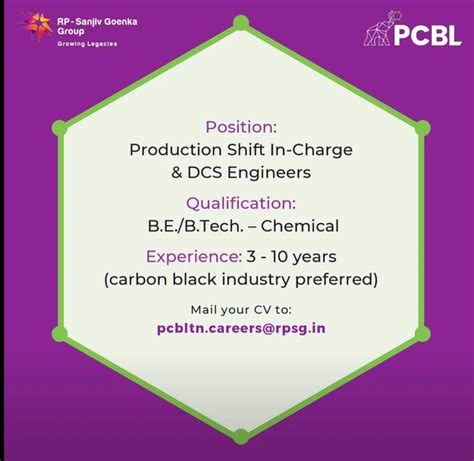 Pcbl Philips Black Carbon Limited Job Vacancy For Production Field