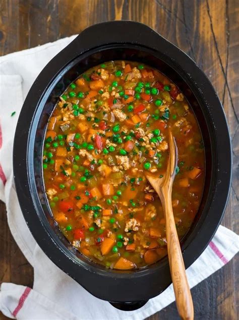 Crock Pot Hamburger Soup Easy And Healthy Recipe