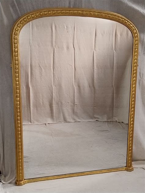 Extra Large Antique Gilt Overmantle Wall Mirror C1860