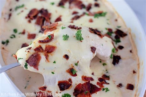 Cheesy Smothered Chicken With Bacon Kitchen Fun With My Sons