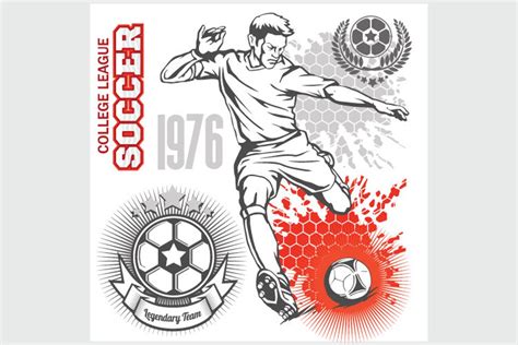 SOCCER SPORTS Team Clipart vector Clip Art Graphics digital Download ...