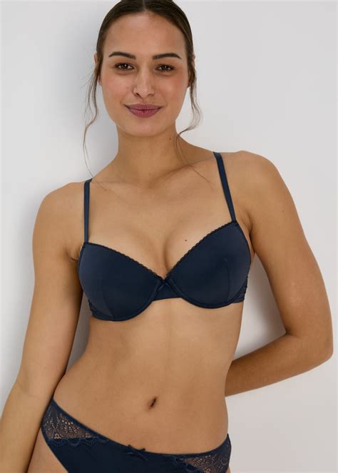 2 Pack Pink Navy Lace Bra Matalan