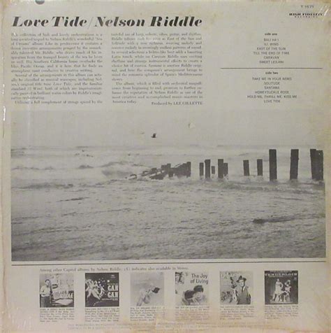 Nelson Riddle Love Tide Capitol Mono Exotica T Near Mint In Shrink