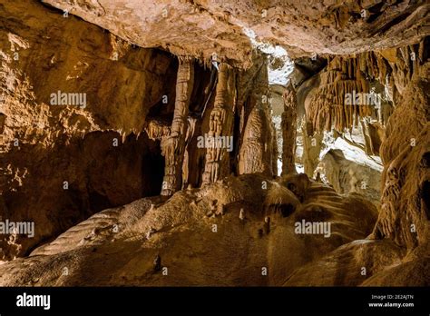 Interior of an old historic rocky cave Stock Photo - Alamy