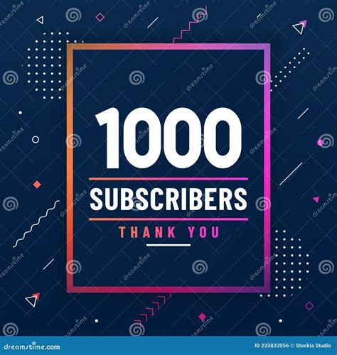 Thank You 1000 Subscribers 1k Subscribers Celebration Modern Colorful