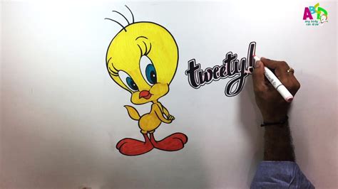 How To Draw Cute Tweety Bird Easy Step By Step Drawing Lessons For Kids