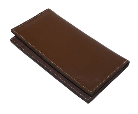 Mens Western Wallet Genuine Leather Tall Bi Fold Rodeo Cowboy Brown