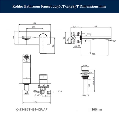 Kohler Bathroom Faucets 22567t Parallel Wall Mount Brass Bathroom Faucet