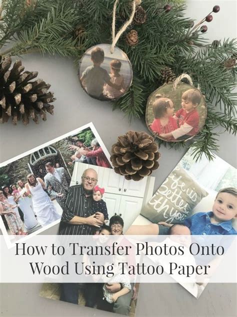 Christmas Tree With Photos And Pine Cones Hanging From It S Branches