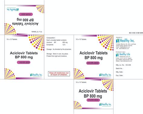 Aciclovir Tablet Bp Mg At Rs Stripe Pharmaceuticals Medicines