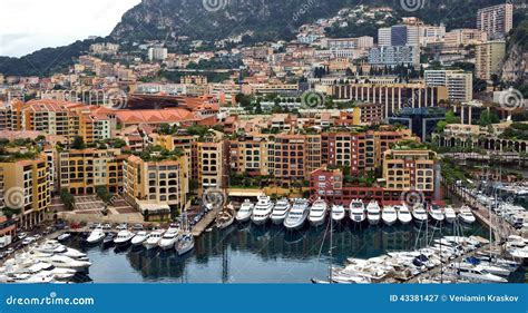 Monaco Architecture Fontvieille District Editorial Photography