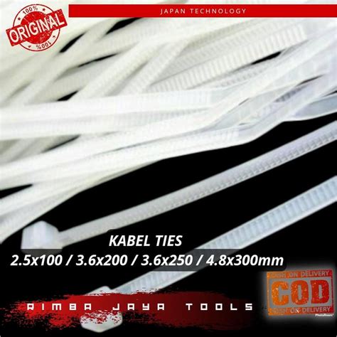 Jual Kabel Ties Cable Tie Isi Pcs Hitam Putih Banyak Ukuran