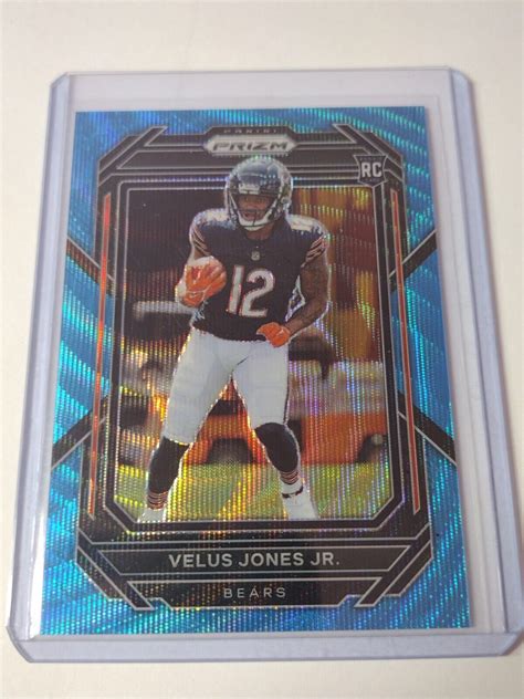 Velus Jones Jr Panini Prizm Blue Wave Prizm Sp Rookie Rc