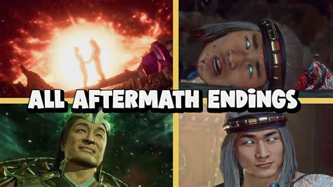 All Endings Aftermath Mortal Kombat Ultimate Youtube