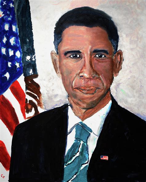 Barack Obama Portrait Painting by Chance Kafka