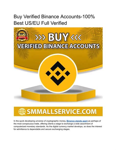 PPT Buy Verified Binance Accounts 100 Best US EU Full Verified