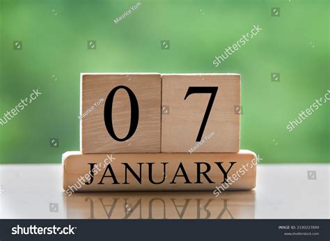 January 7 Calendar Date Text On Stock Photo 2190227849 | Shutterstock