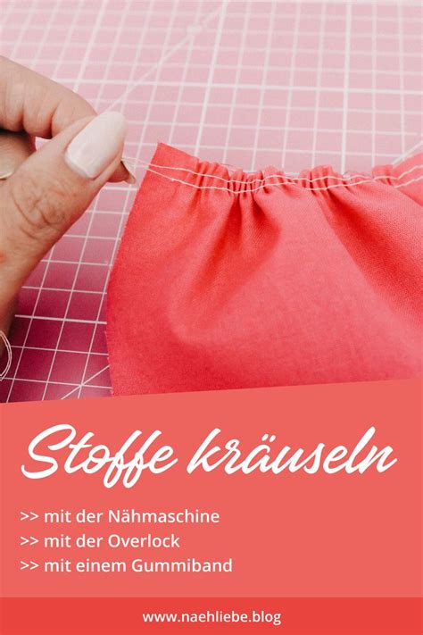 Stoff kräuseln leicht gemacht Nähen Nähen schnittmuster Kleidung