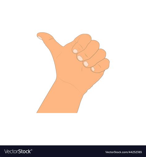 Drawing cartoon human arm isolated on white Vector Image