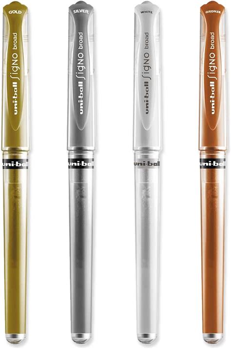 Uni Ball Signo UM 153 Gel Ink Rollerball Pen 1 0mm Broad Point White