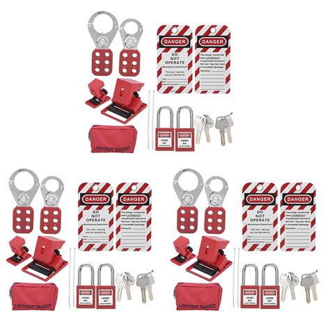 Pcs Lockout Tagout Locks Tags Set Lockout Locks Keyed Different