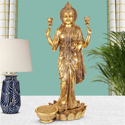 Buy Artvarko Laxmi Murti Brass Big Lakshmi Idol Laxmi Goddess Lakshmi