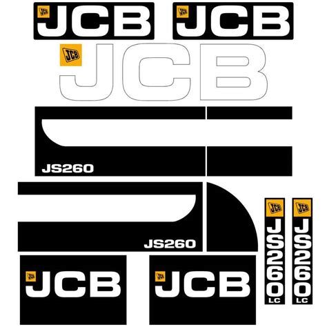 Jcb Js260 Decals Stickers Kit Acedecals