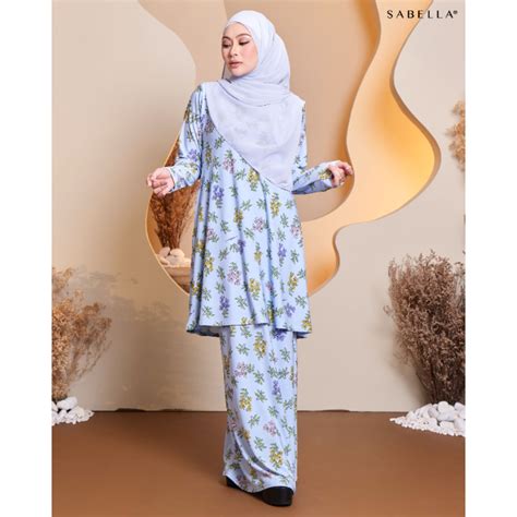 Sabella Kurung Printed Queeny Queen Ready Stock Baju Moden Ironless