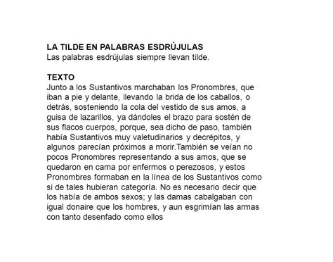 Texto Con Palabras Esdrujulas Ejemplos De Palabras Esdrujulas Con