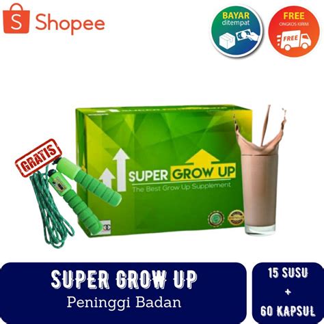 Jual SUPER GROW UP Promo Peninggi Badan Terbaik 2 6hari Naik 3 4Cm