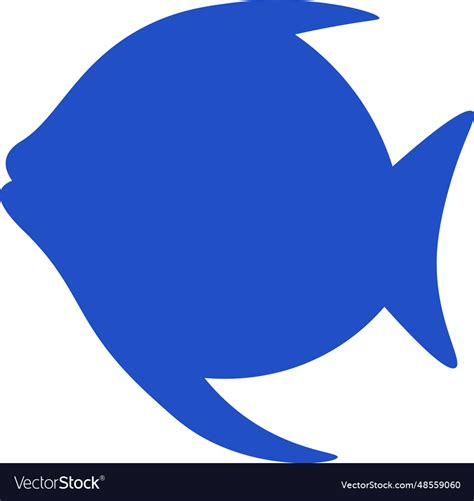 Sea Fish Silhouette Royalty Free Vector Image Vectorstock