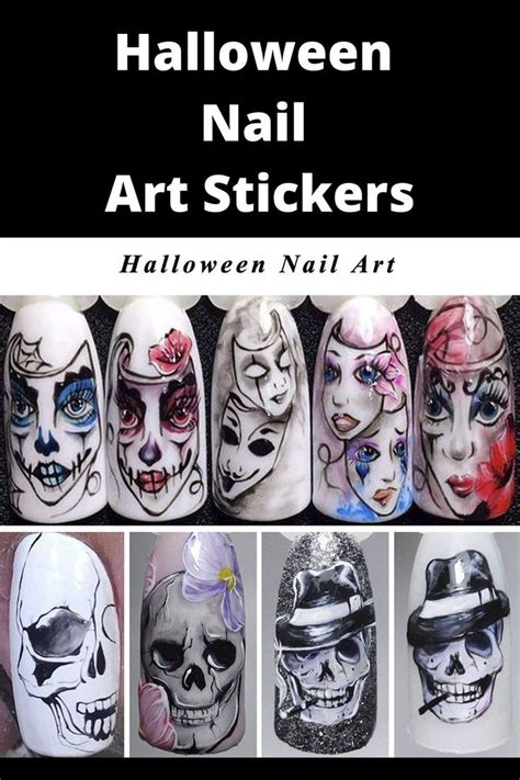 Halloween Nail Stickers | Halloween nail art, Nail stickers, Halloween nails